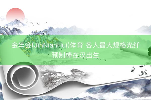 金年会(JinNianHui)体育 各人最大规格光纤预制棒在汉出生