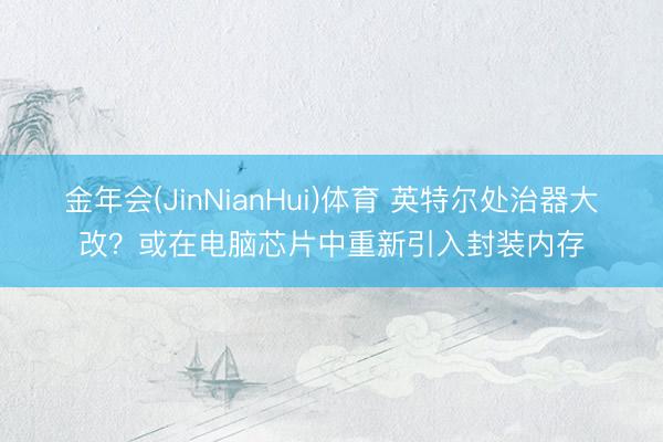 金年会(JinNianHui)体育 英特尔处治器大改？或在电脑芯片中重新引入封装内存