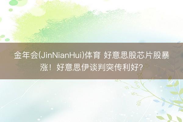 金年会(JinNianHui)体育 好意思股芯片股暴涨！好意思伊谈判突传利好？