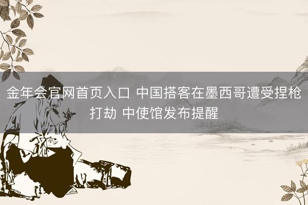 金年会官网首页入口 中国搭客在墨西哥遭受捏枪打劫 中使馆发布提醒